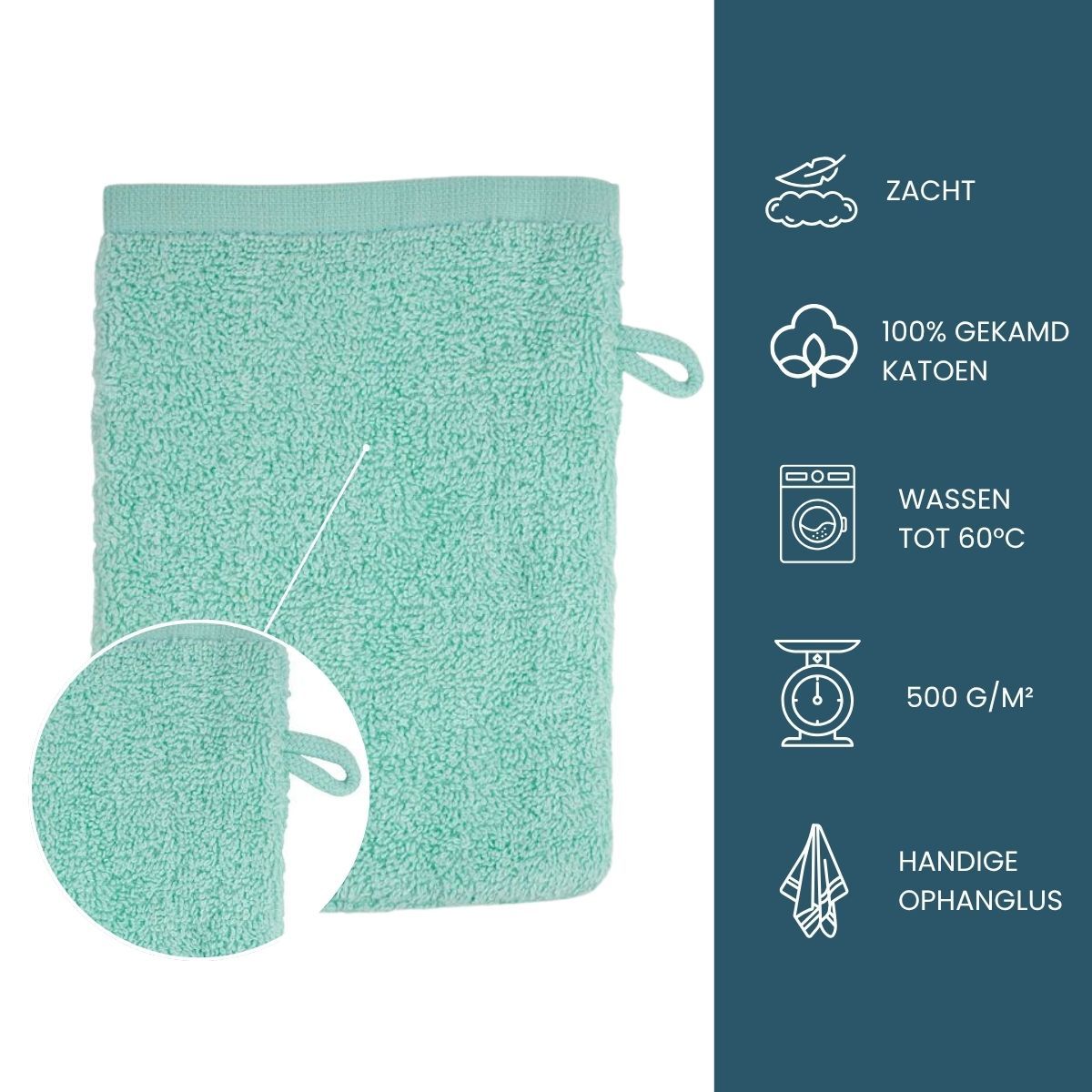 The One Washandje 500 gram 15x21 cm Mint