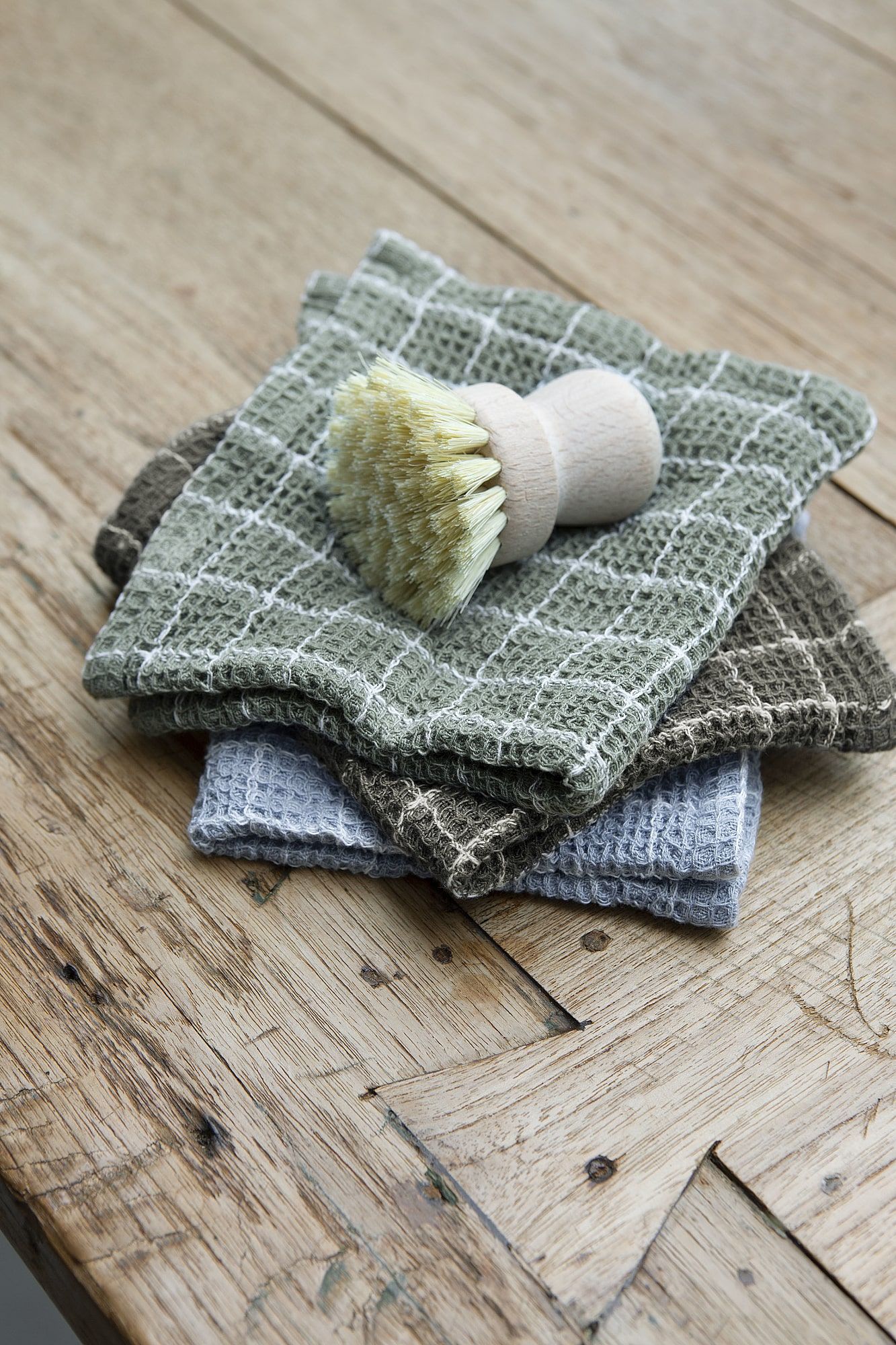 Walra Vaatdoek Dry with Cubes Legergroen - 9 stuks