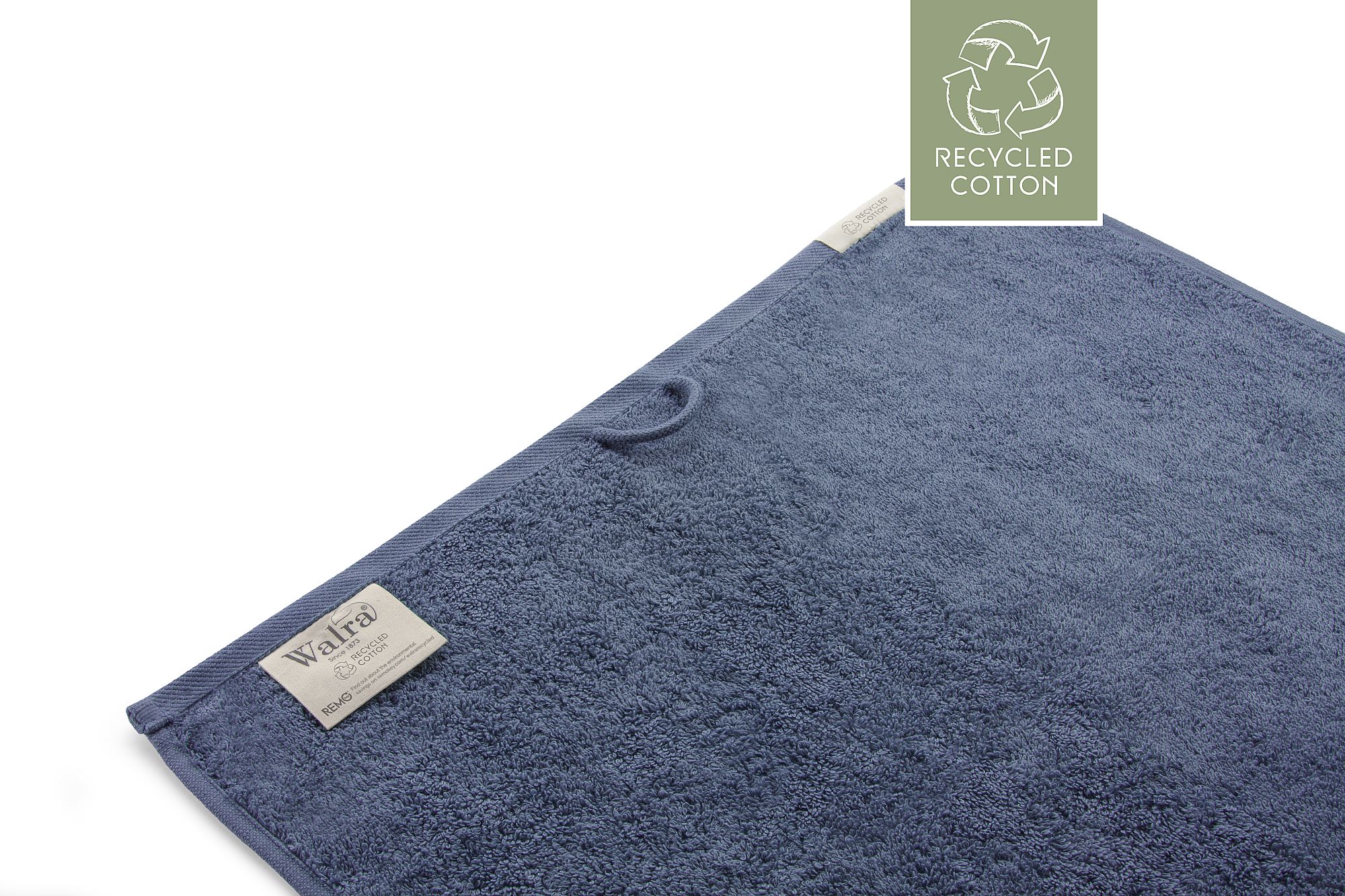Walra Remade Cotton Handdoek 50 x 100 cm 550 gram Blauw