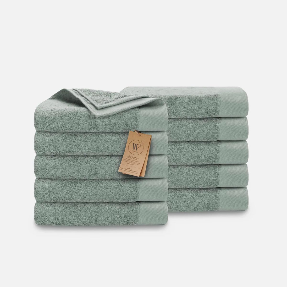 Walra Remade Cotton Handdoeken 60 x 110 cm - 550 gr/m² - Jade - 10 stuks