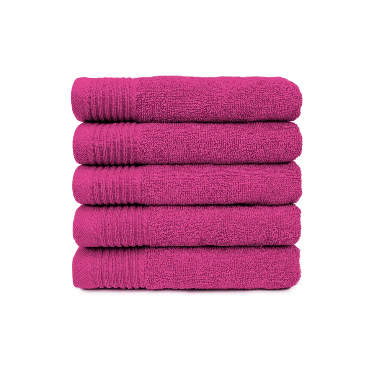 The One Handdoek 450 gram 50x100 cm Magenta (5 stuks)