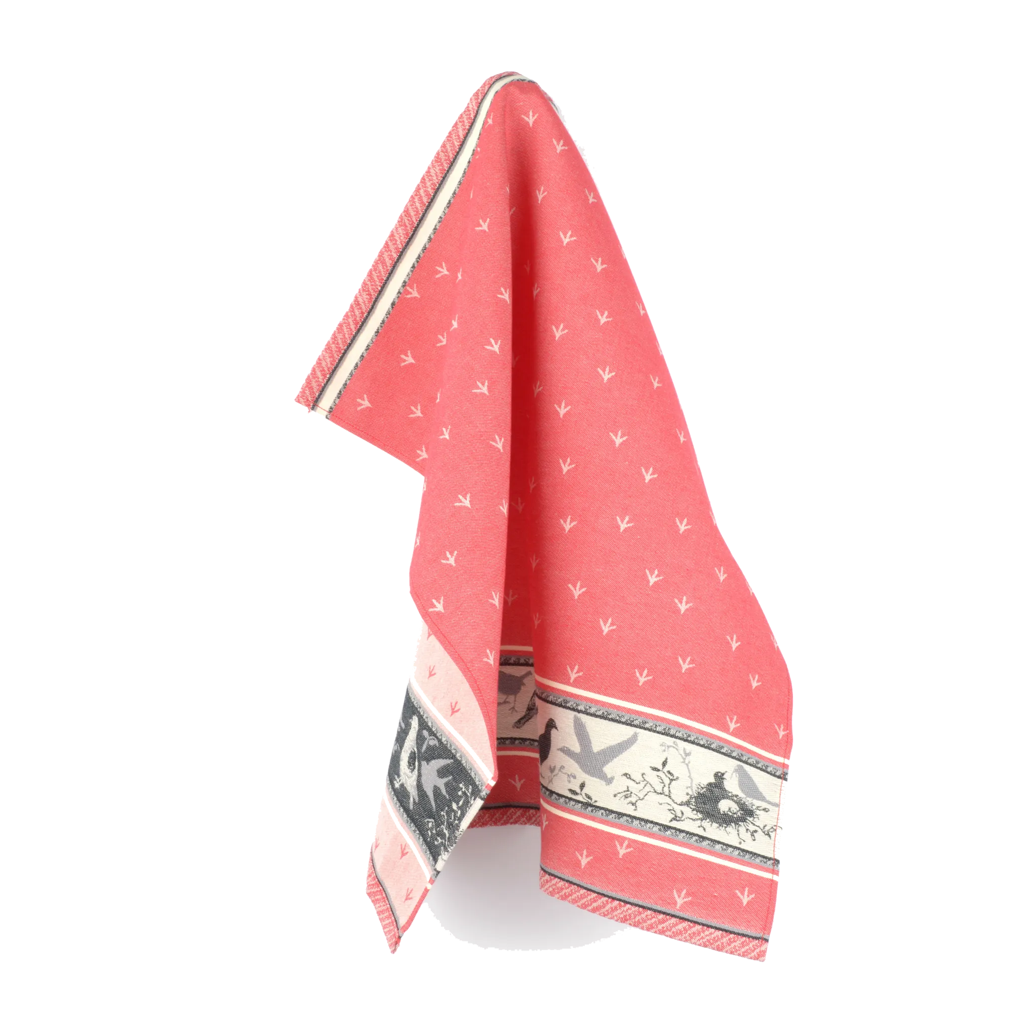 Bunzlau Castle Keuken- en theedoek set Birds Rood