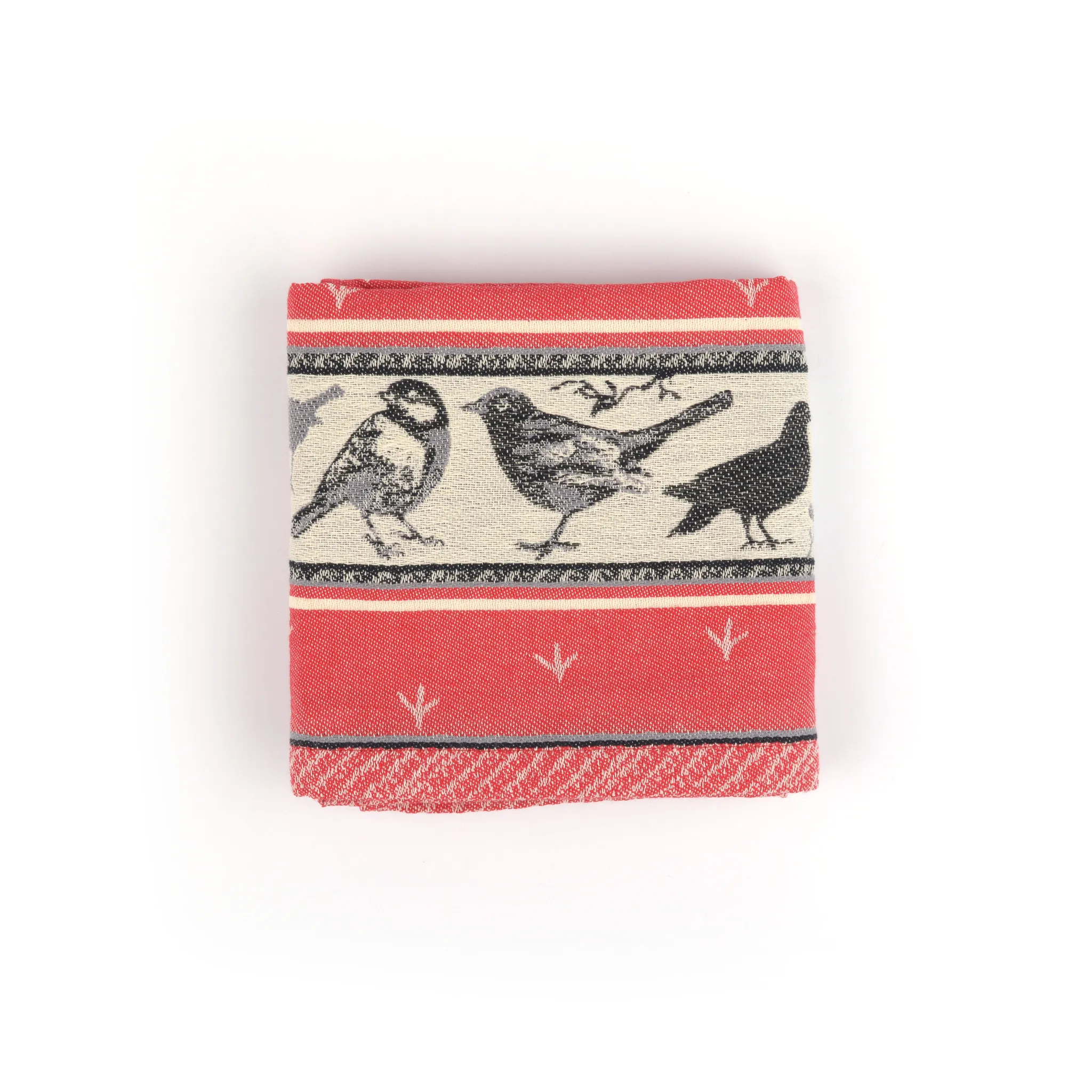 Bunzlau Castle Keuken- en theedoek set Birds Rood