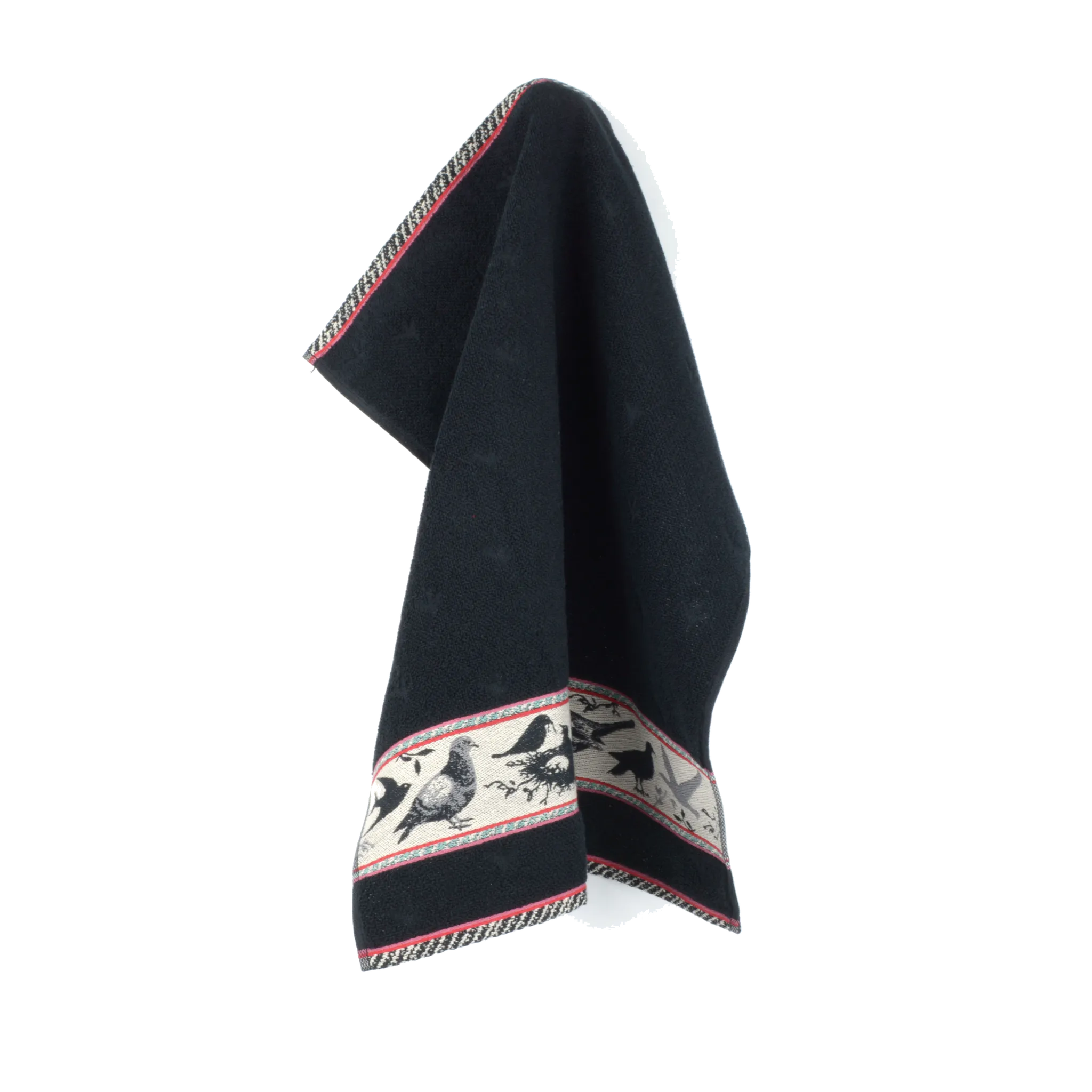 Bunzlau Castle Keuken- en theedoek set Birds Zwart