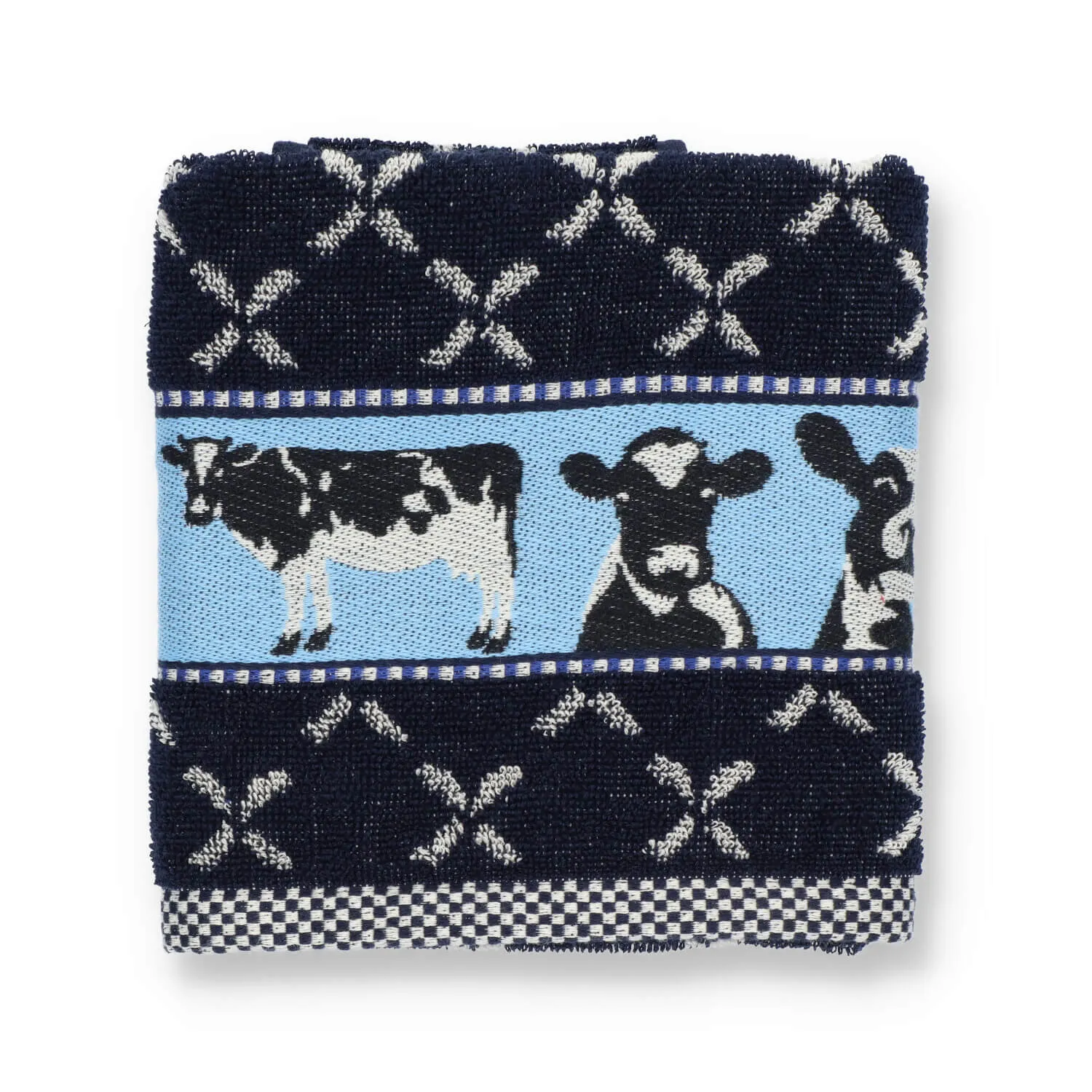 Bunzlau Castle Keukendoek Cows Donkerblauw