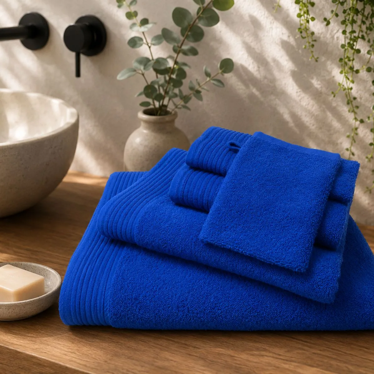 The One basic pakket badtextiel 450 gram Royal Blue - 18 stuks
