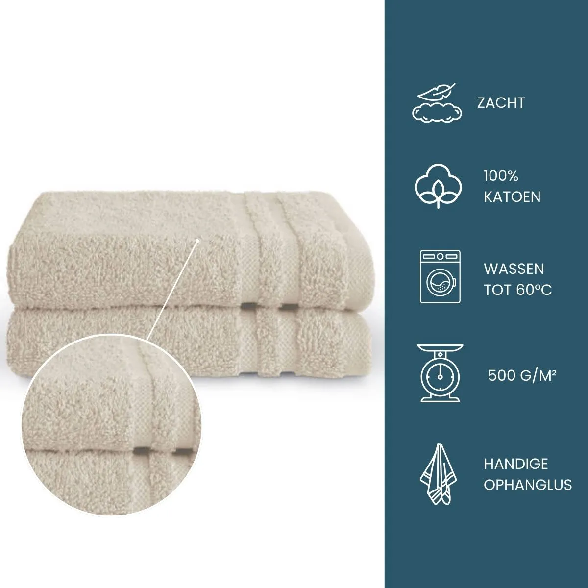 Byrklund Gastendoek Beige 30x50 cm - 6 stuks