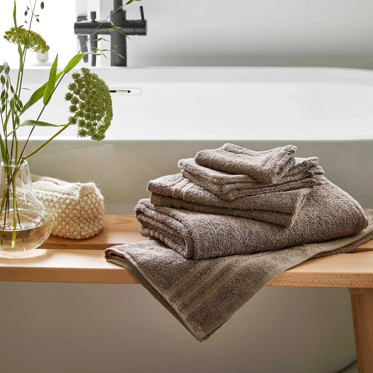 Byrklund Handdoek 50x100 cm 500gram Taupe - 6 stuks