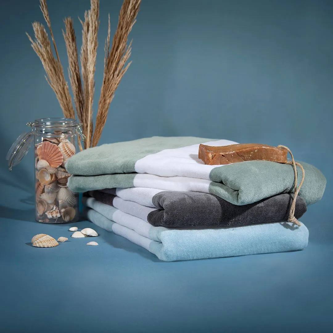 Clyr Strandlaken Sturdy Stripes 100x180 cm Ocean Blue
