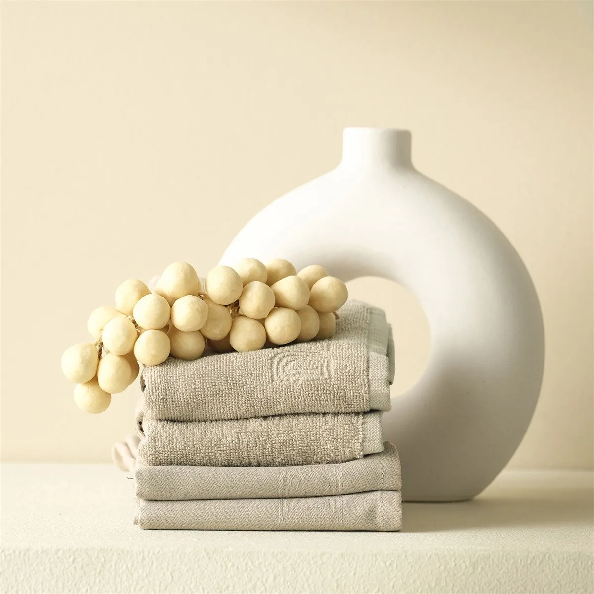 DDDDD Keukendoek Logo Taupe