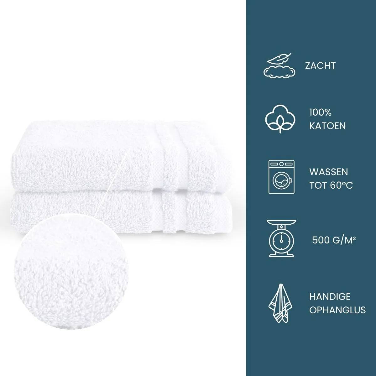 Byrklund Gastendoek 30x50cm Wit - 2 stuks