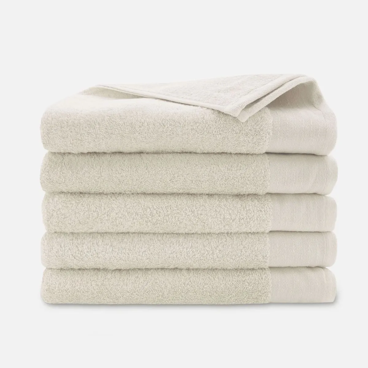 Walra Soft Cotton Handdoeken 70 x 140 cm - 550 gr/m² - Kiezel Grijs - 5 stuks