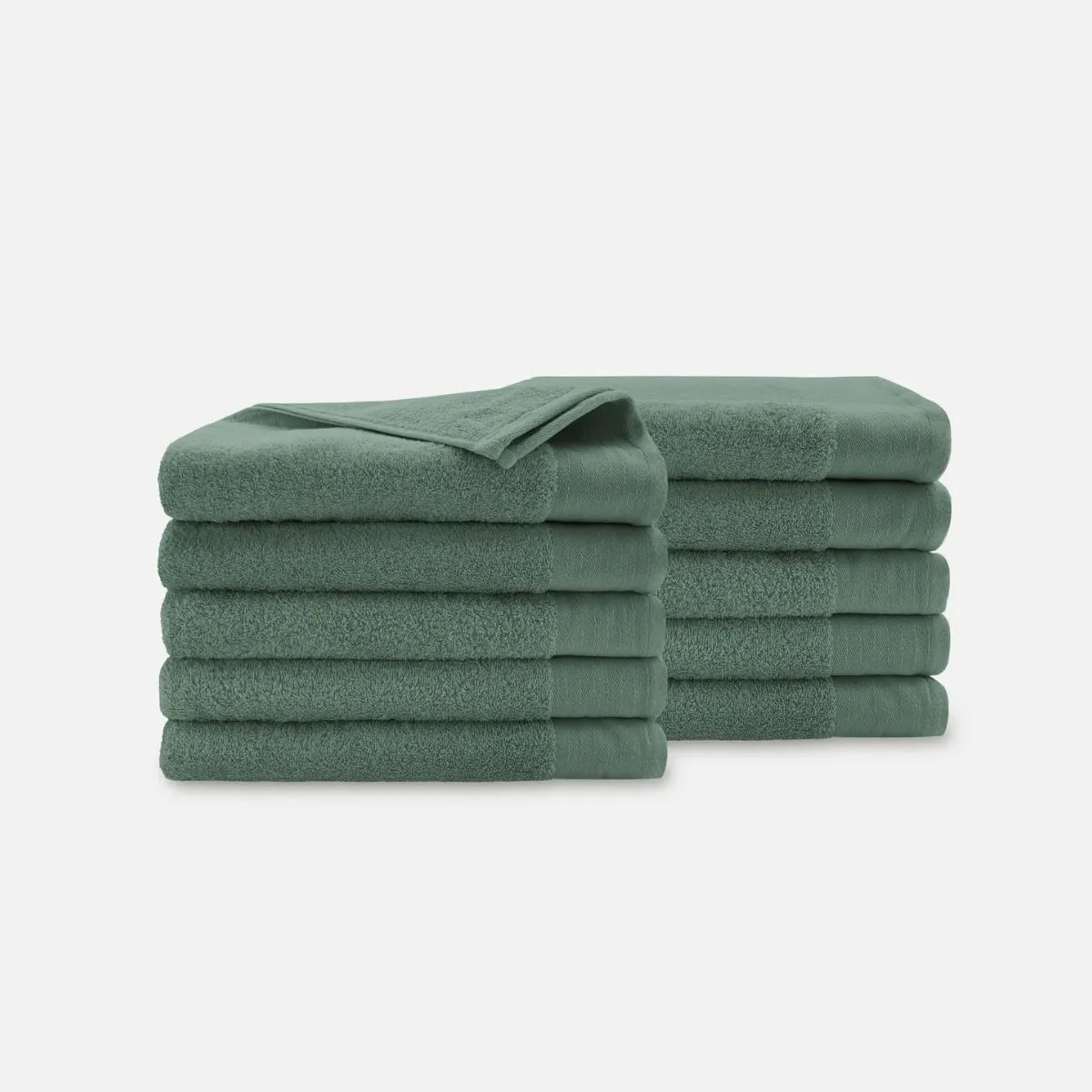Walra Soft Cotton Handdoeken 70 x 140 cm - 550 gr/m² - Legergroen - 10 stuks