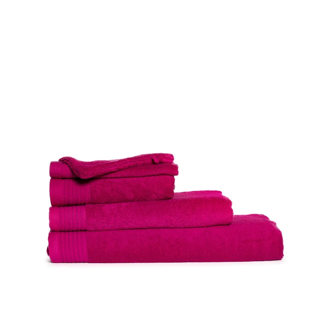 The One Handdoek 450 gram 50x100 cm Magenta (5 stuks)