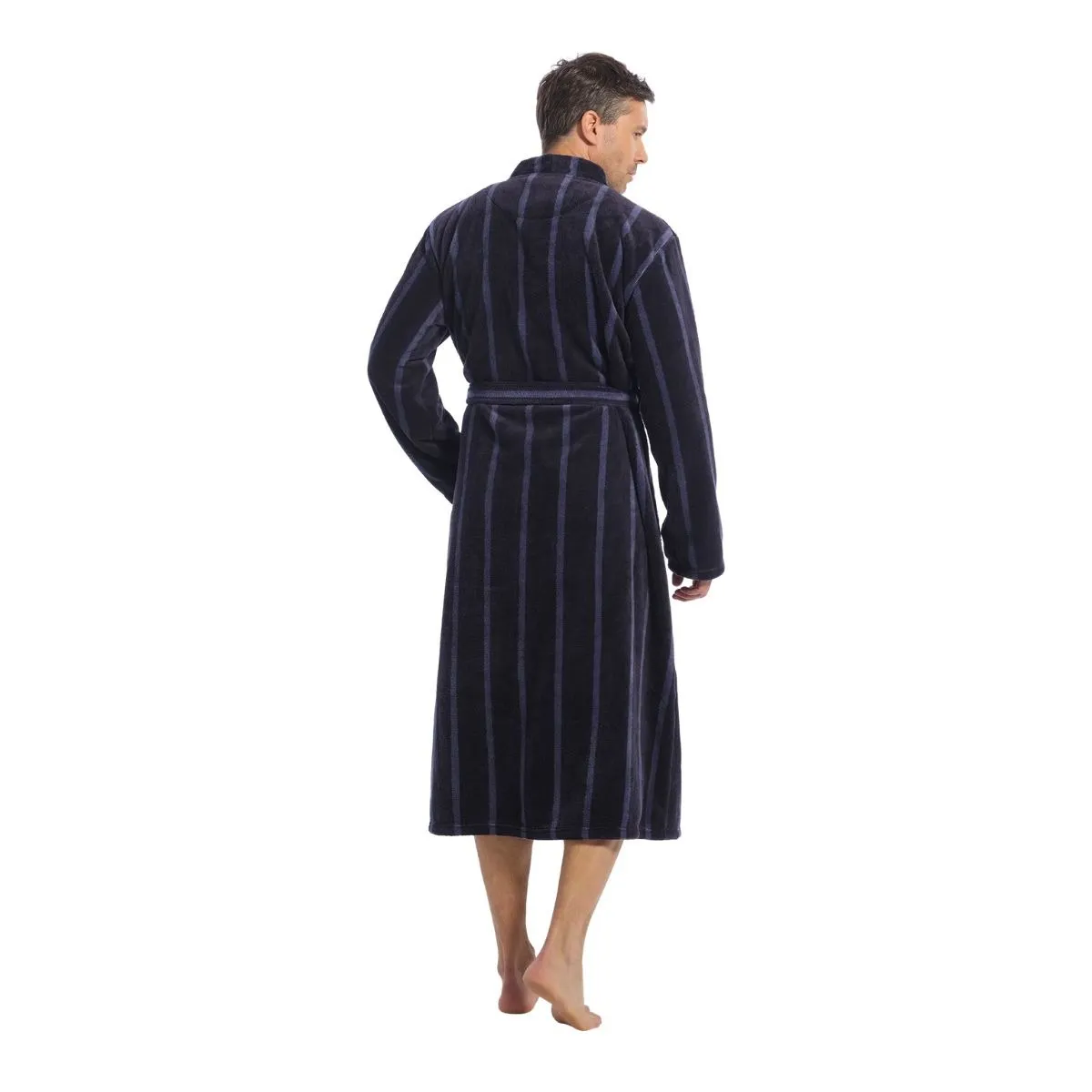 Ten Cate Badjas Heren Navy Blue Stripe