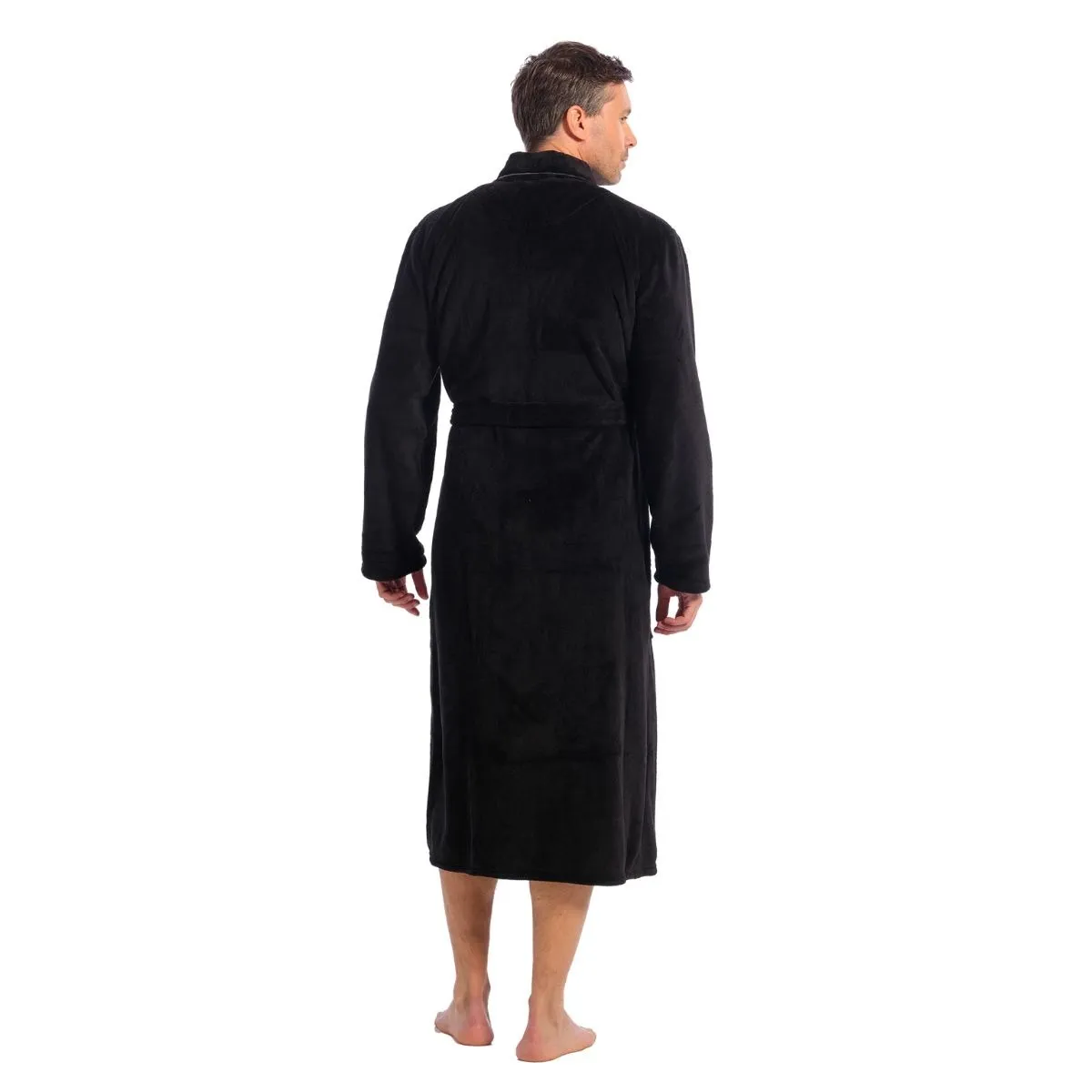 Ten Cate Badjas Heren Zwart / Grijs