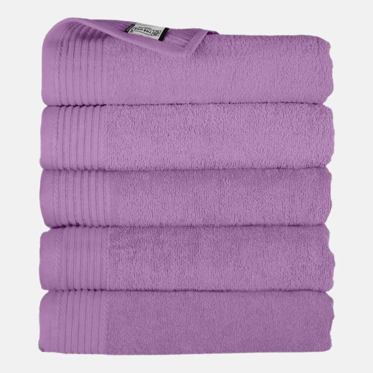 The One Handdoek 450 gram 50x100 cm Paars (5 stuks)