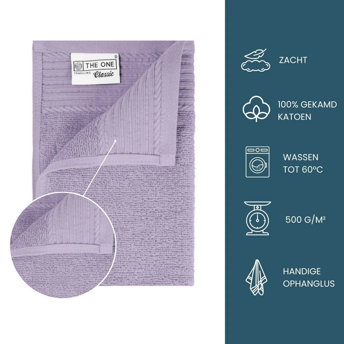The One Gastendoek 30x50 cm 500 gram Lavender