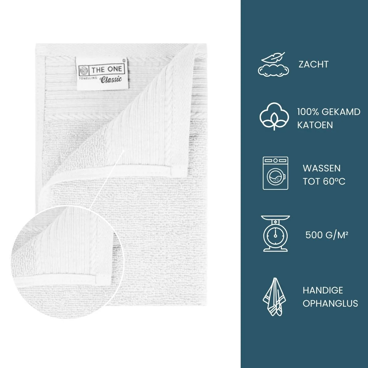 The One Gastendoek 500 gram 30x50 cm Wit (5 stuks)