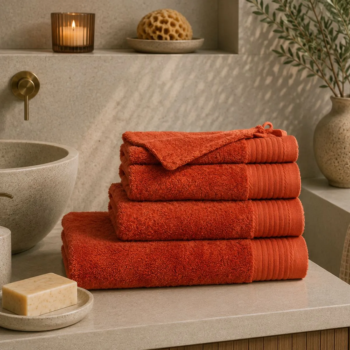 The One Washandjes Terra Spice - 10 stuks