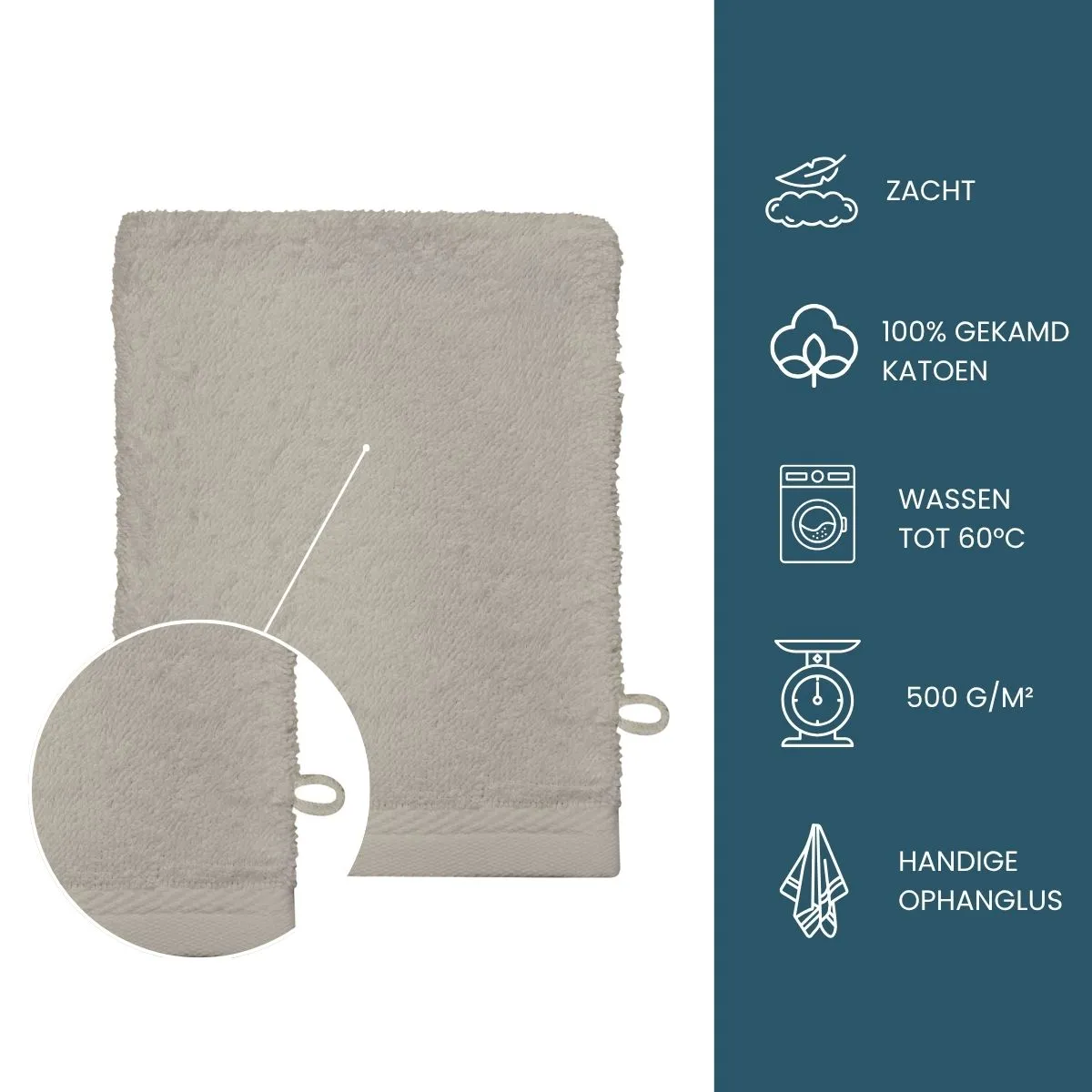 The One Washandje 500 gram 15x21 cm Beige