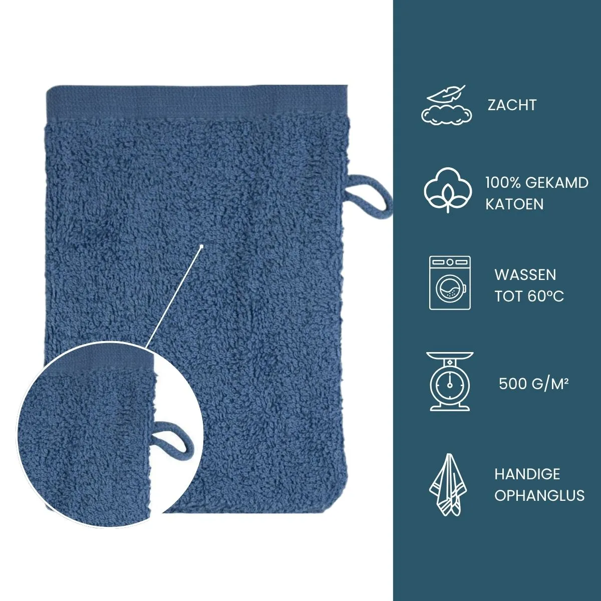 The One Washandjes Denim Faded - 10 stuks
