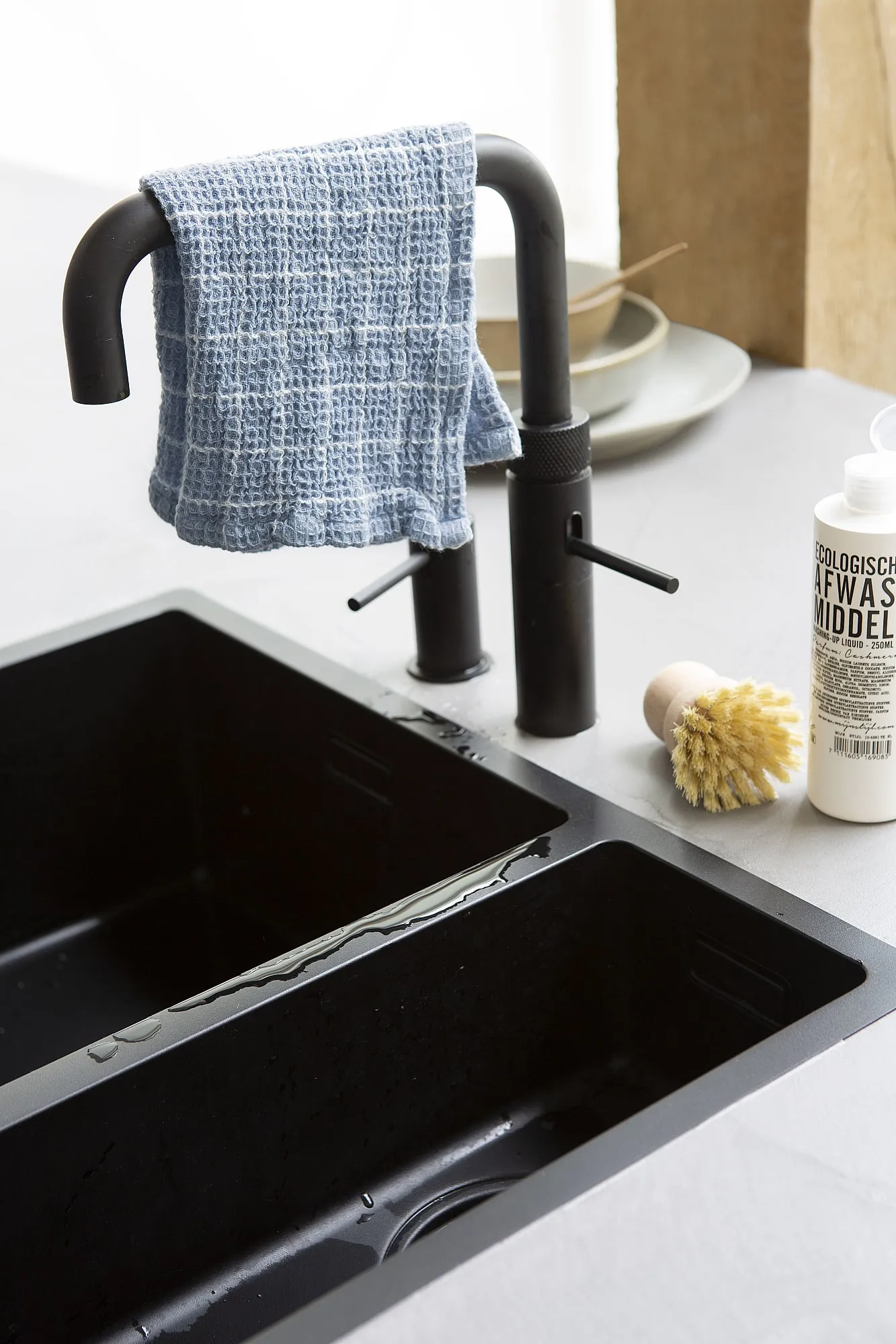 Walra Vaatdoek Dry with Cubes Jeans Blauw - 9 stuks