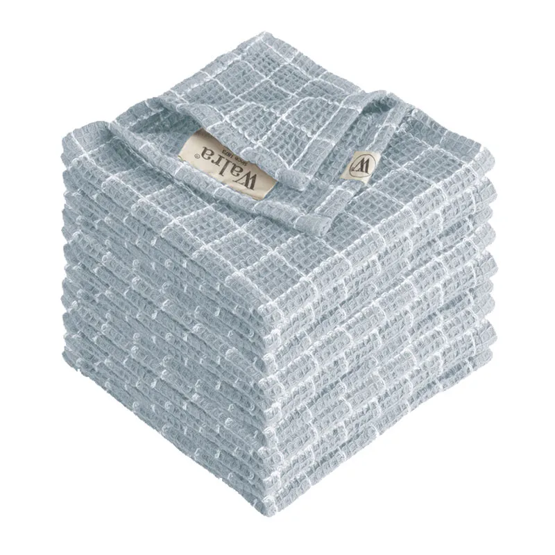 Walra Vaatdoek Dry with Cubes Jeans Blauw - 9 stuks
