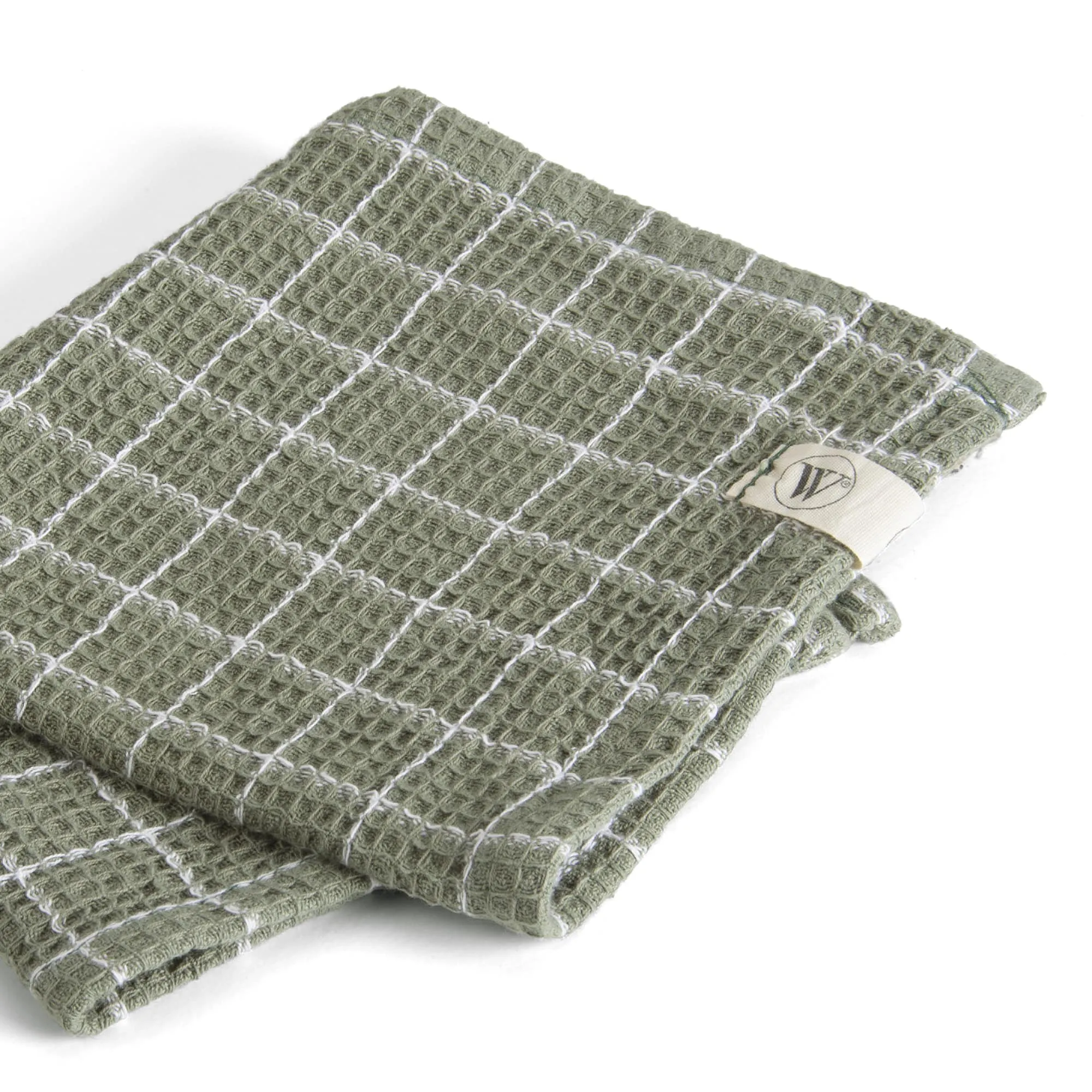 Walra Vaatdoek Dry with Cubes Legergroen - 3 stuks