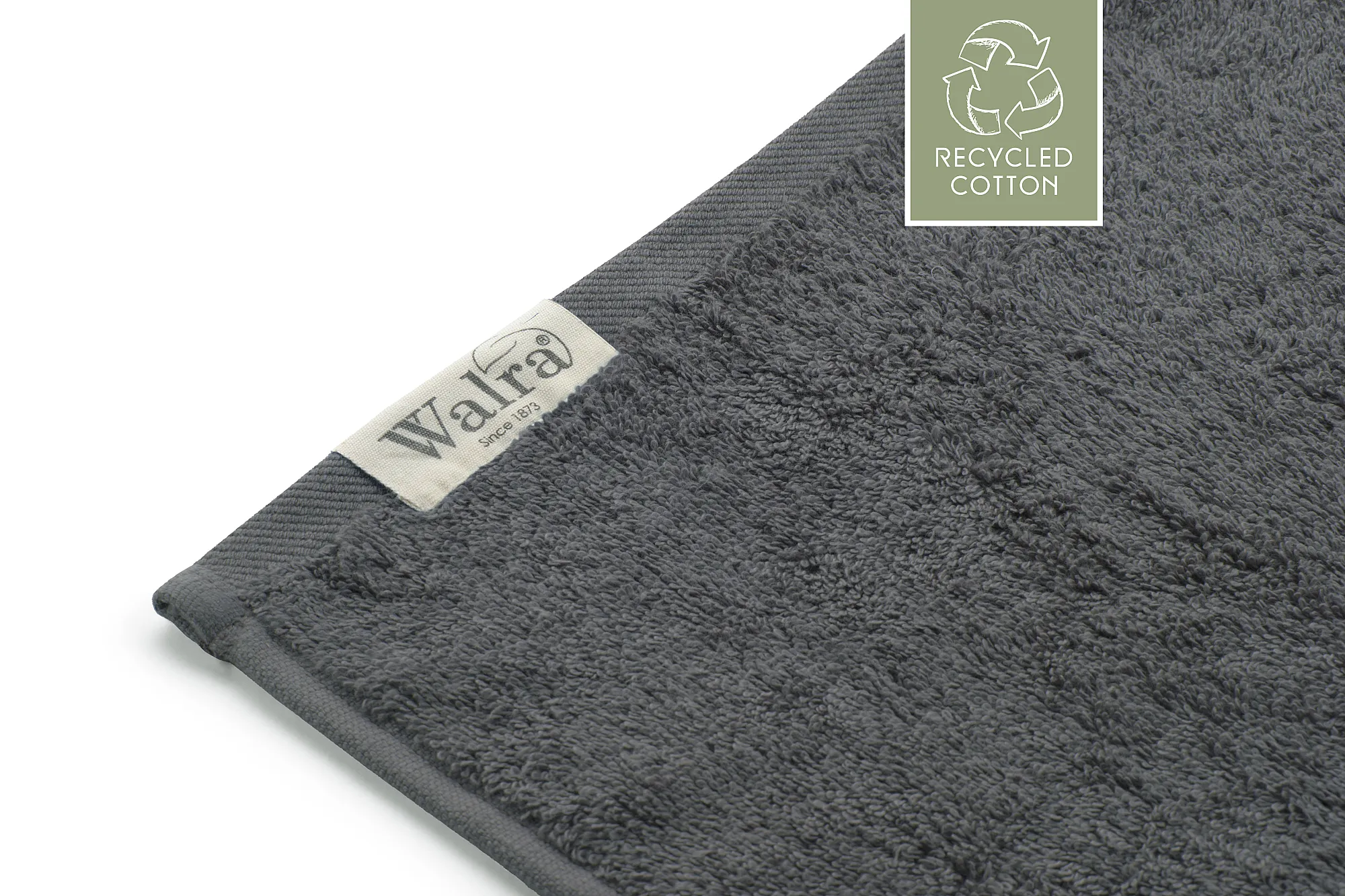 Walra Remade Cotton Handdoek 50 x 100 cm 550 gram Grey