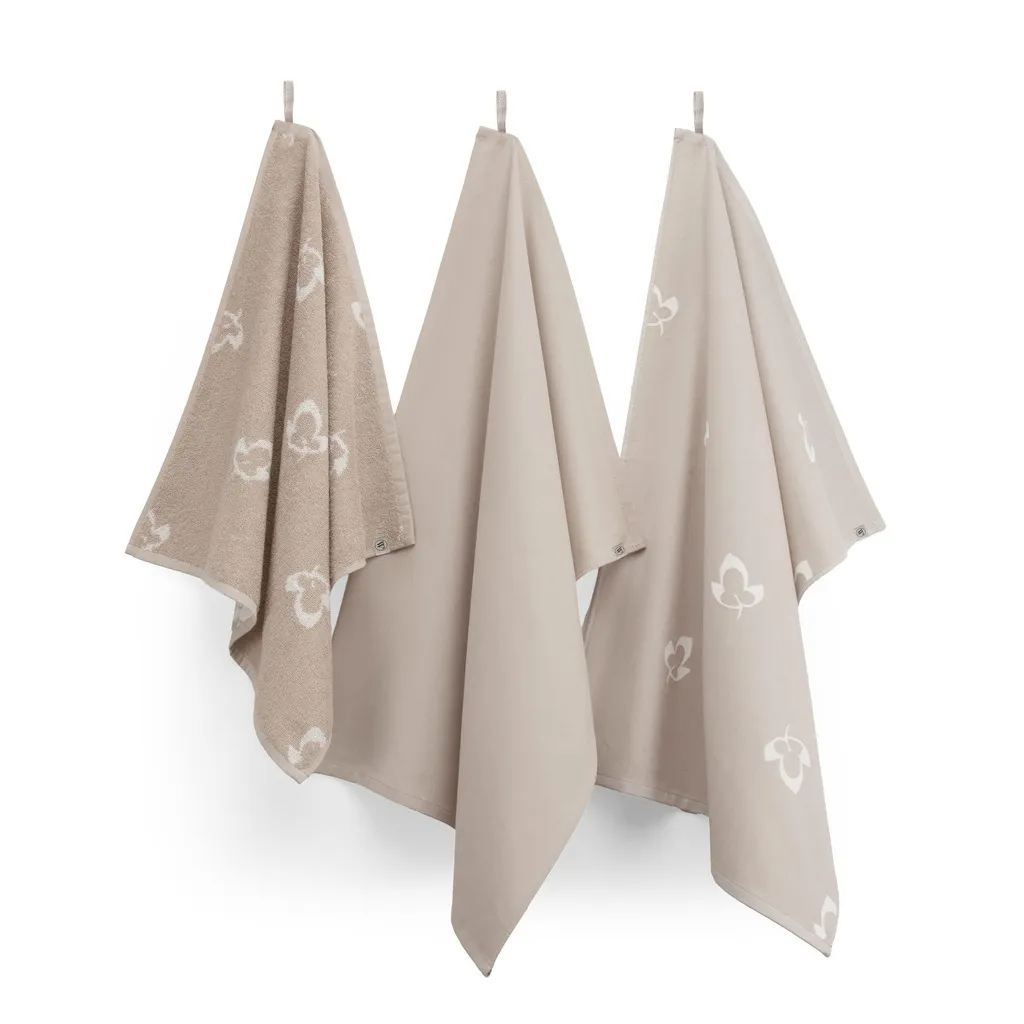 Walra Keuken- en Theedoekenset Glossy Grapevine Zand