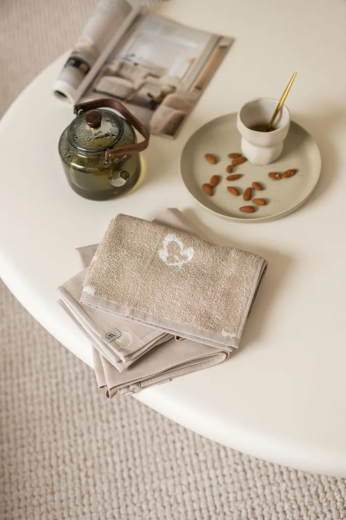 Walra Keuken- en Theedoekenset Glossy Grapevine Zand