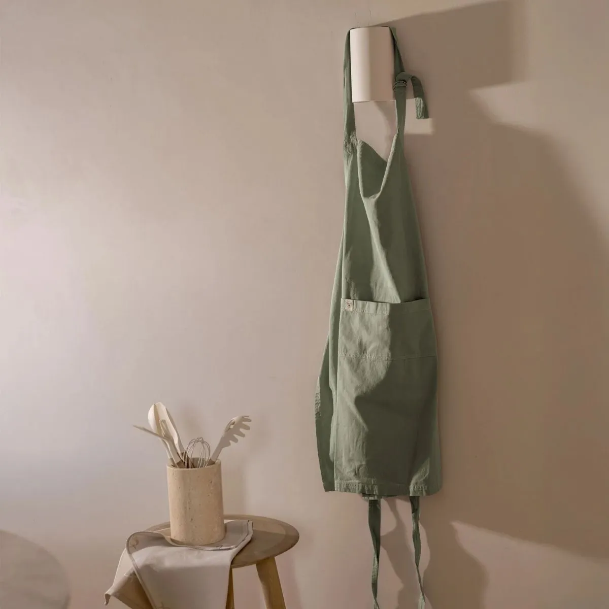 Walra Keukenschort Cook with Happiness Legergroen