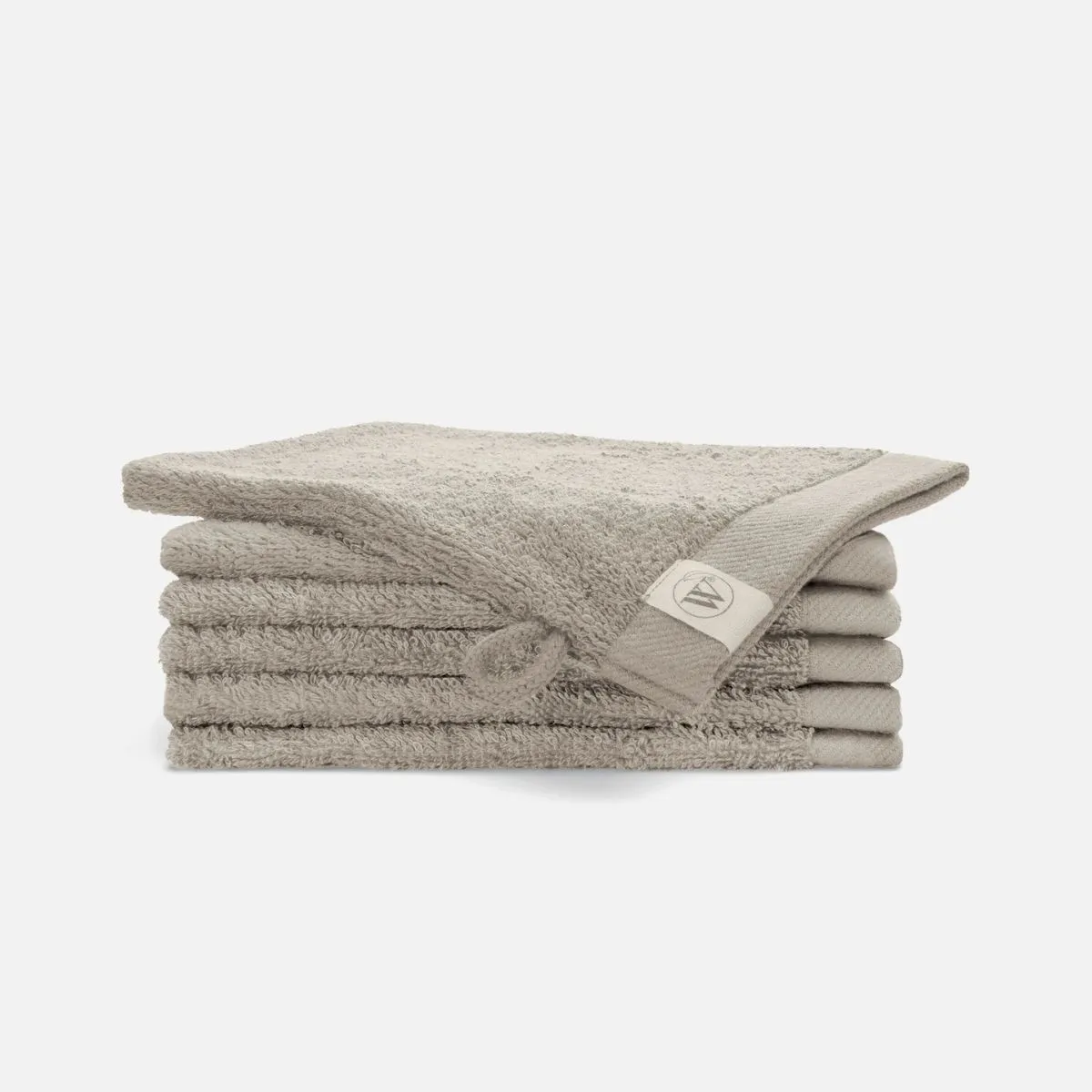 Walra Remade Cotton Washandje 16 x 21 cm 550 gram Taupe - 6 stuks