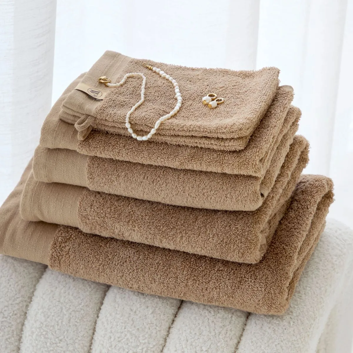 Walra Soft Cotton Washandje 16 x 21 cm 550 gram Bruin - 6 stuks