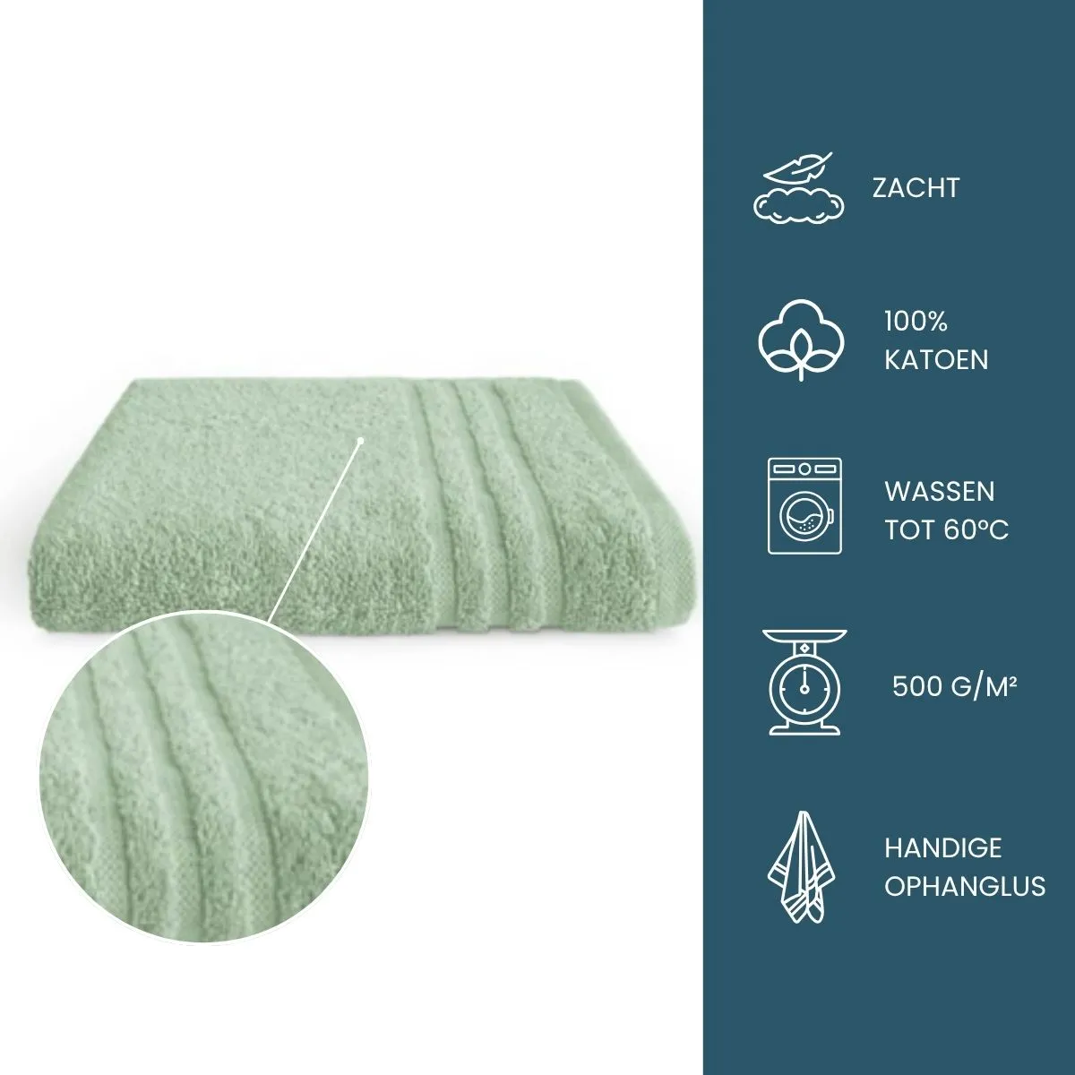 Byrklund Handdoek 70x140 cm 500gram Jade - 6 stuks