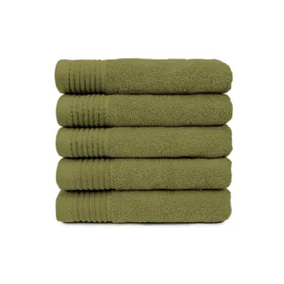 The One Badhanddoek 450 gram 70x140 cm Olive Green (5 stuks)
