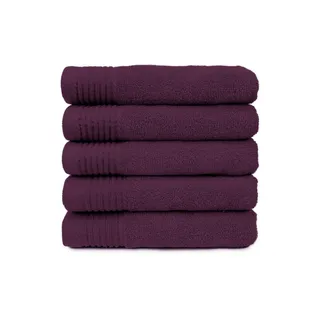 The One Handdoek 50x100 cm 450gram Plum(5 stuks)