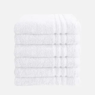 Byrklund Handdoek 50x100 cm 500gram Wit - 6 stuks