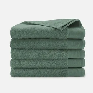 Walra Soft Cotton Handdoeken 70 x 140 cm - 550 gr/m² - Legergroen - 5 stuks