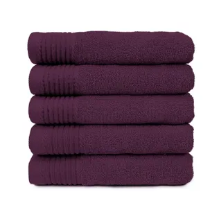 The One Badhanddoek Deluxe 70x140  550 gram Plum (5 stuks)