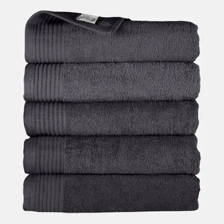The One Handdoek 450 gram 50x100 cm Antraciet (5 stuks)