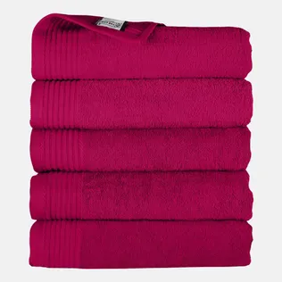 The One Handdoek 450 gram 50x100 cm Magenta (5 stuks)
