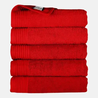 The One Handdoek 450 gram 50x100 cm Rood (5 stuks)
