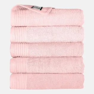 The One Handdoek 50x100 cm 450gram Salmon (5 stuks)