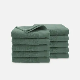 Walra Soft Cotton Handdoeken 50 x 100 cm - 550 gr/m² - Legergroen - 10 stuks