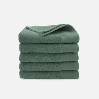 Walra Soft Cotton Handdoeken 60 x 110 cm - 550 gr/m² - Legergroen - 5 stuks