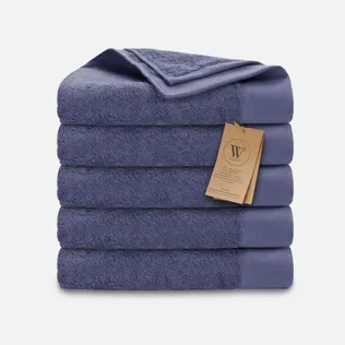 Walra Remade Cotton Handdoeken 60 x 110 cm - 550 gr/m² - Blauw - 5 stuks