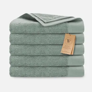 Walra Remade Cotton Handdoeken 70 x 140 cm - 550 gr/m² - Jade - 5 stuks