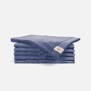 Walra Remade Cotton Washandje 16 x 21 cm 550 gram Blauw - 6 stuks